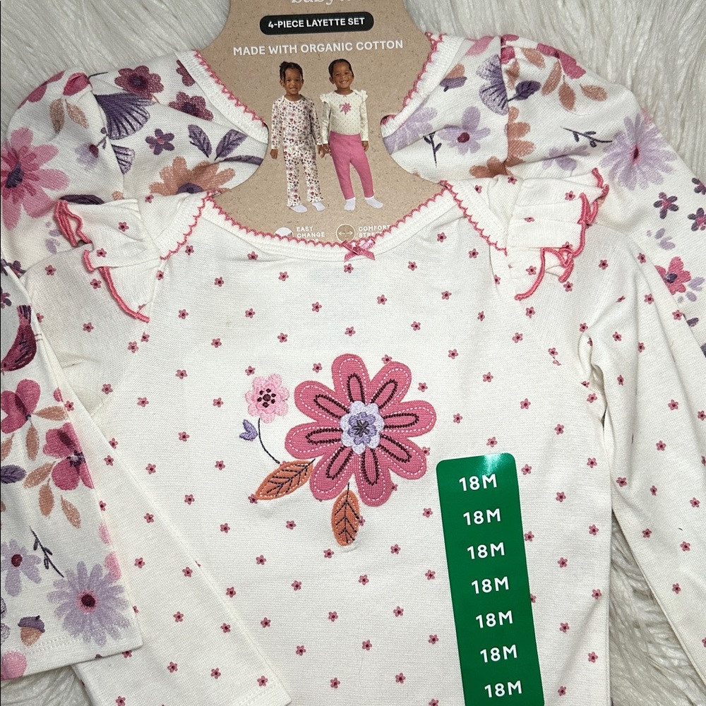 Huggies Babywear Floral Layette Set • 4 piece